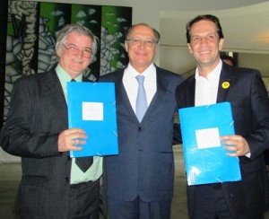 Superintendente Cabral, governador Geraldo Alckmin e o prefeito Rodrigo Proença