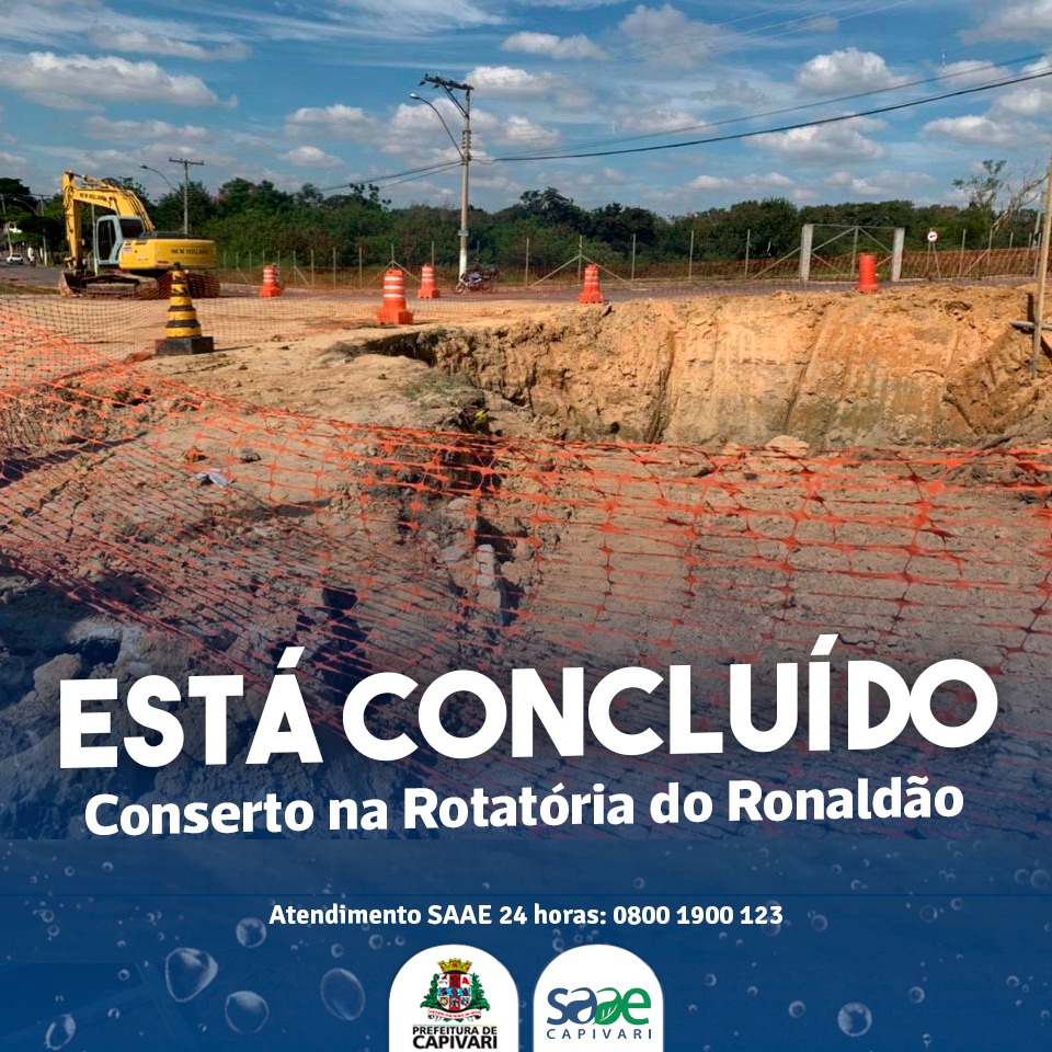 Read more about the article CONSERTO DE VAZAMENTO NA ROTATÓRIA DO RONALDÃO ESTÁ CONCLUÍDO
